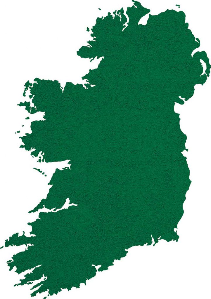 Ireland Map Green 722x1024 