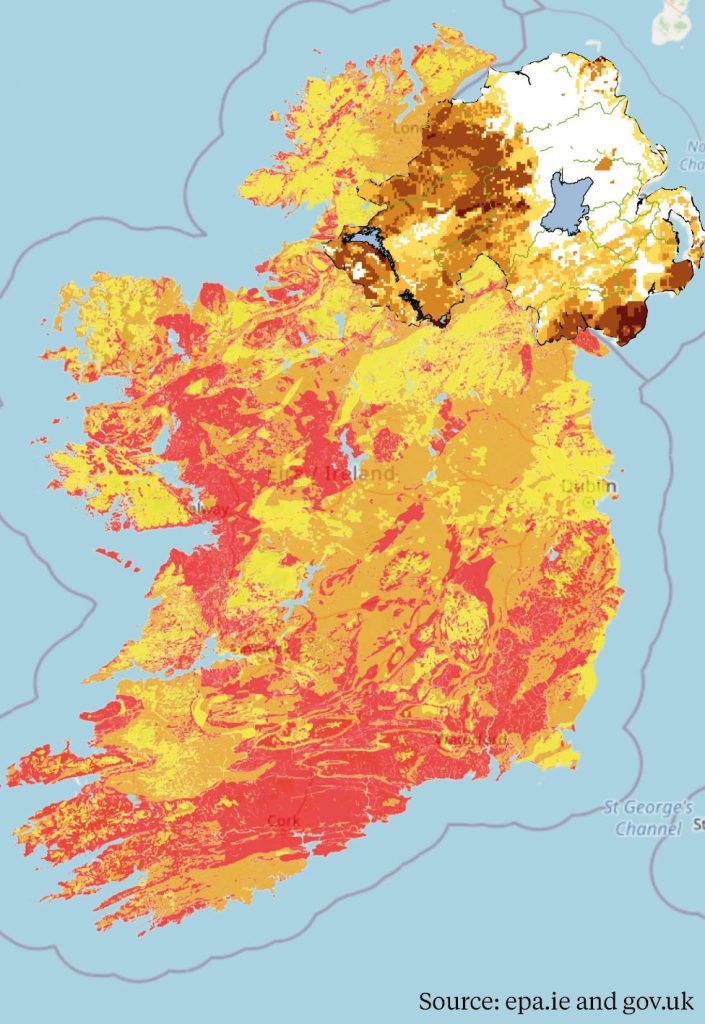 Radon hot spots