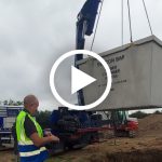 Wastewater Treatment Tank being offloaded