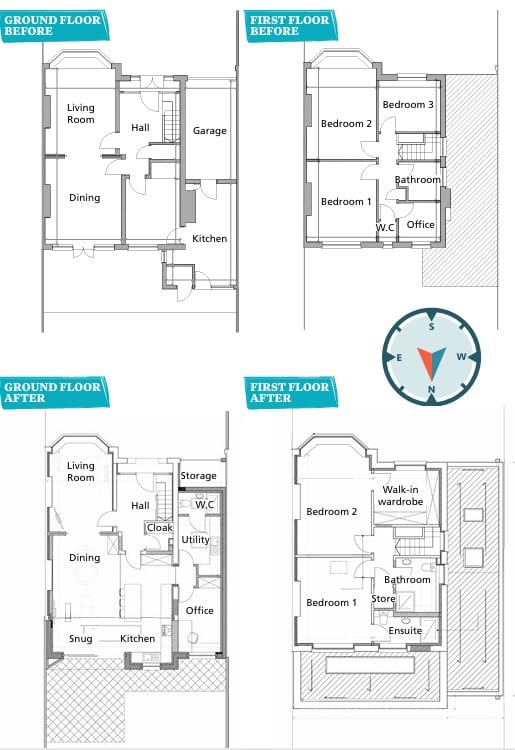 Costed Dublin Renovation floorplans
