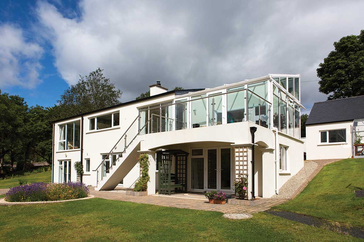 sloping house